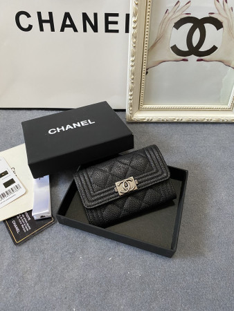 Ch*el flap wallet 12-7cm
