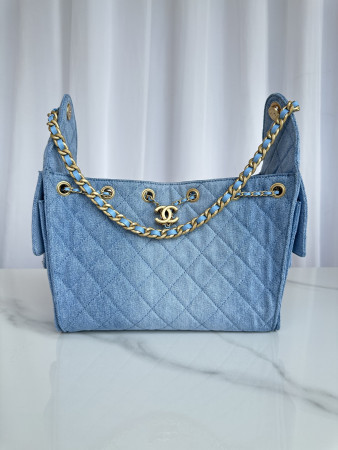 Ch*el 25 small bucket hobo handbag as5293 30x26x14cm