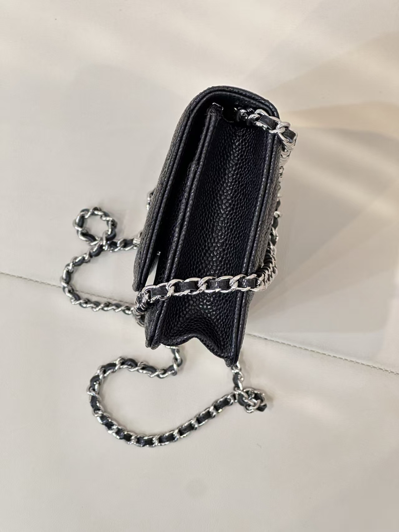 Ch*el woc classic wallet on chain 13x19cm