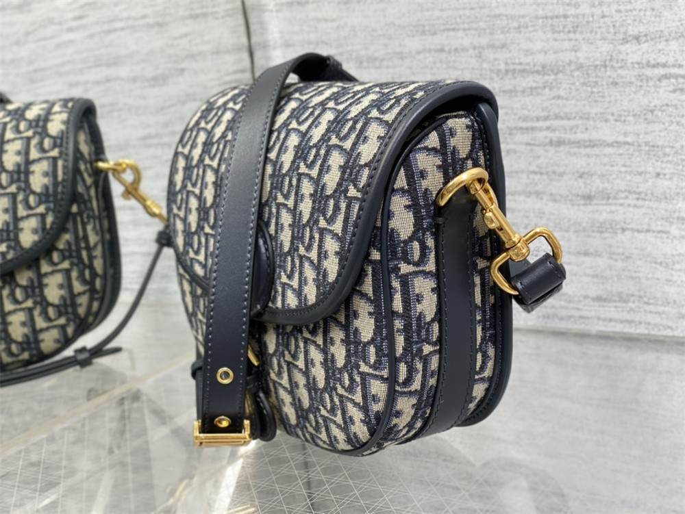 medium D*or bobby bag blue D*or oblique jacquard