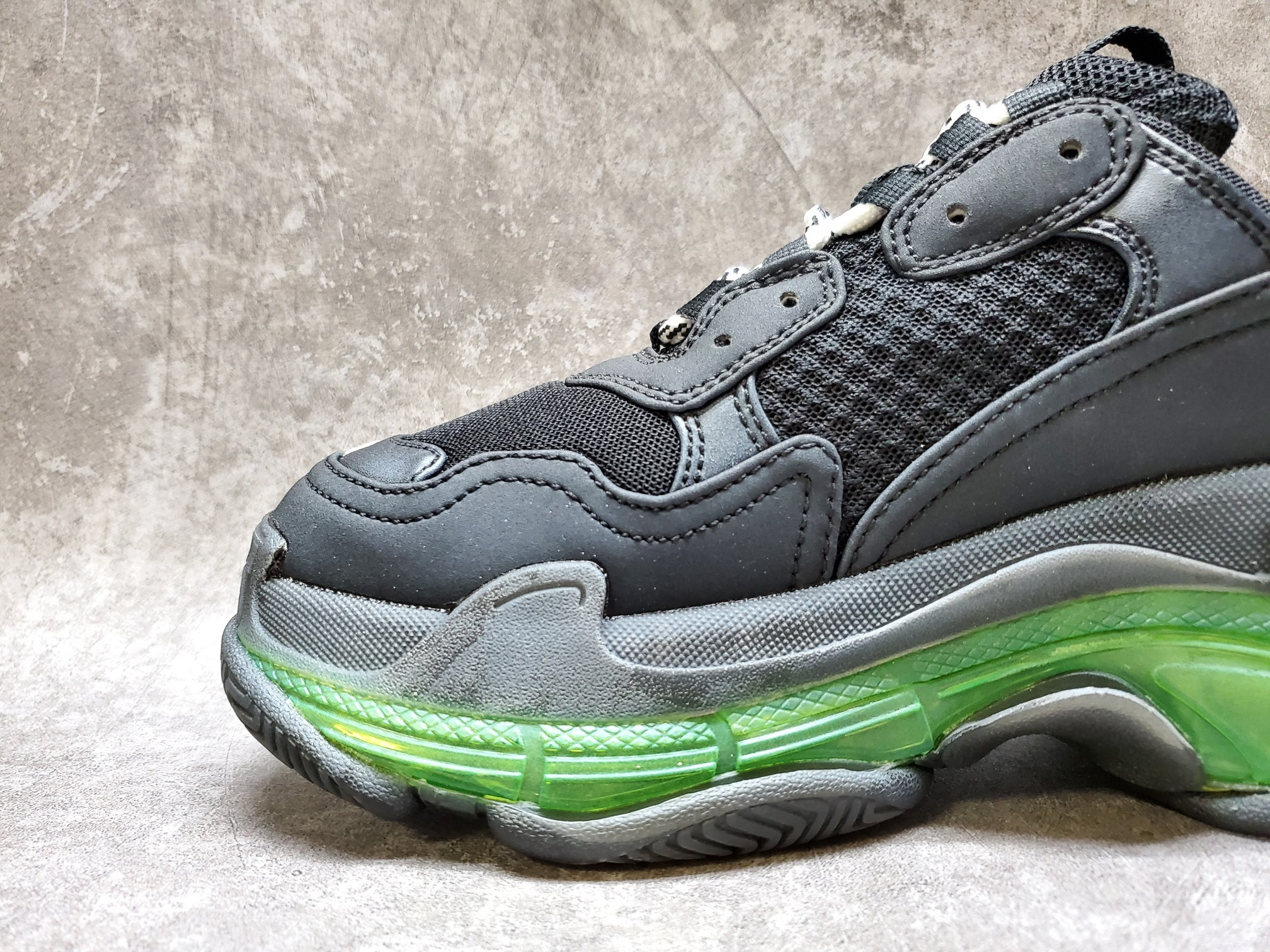 Balenciga Triple S Black Yellow Fluo