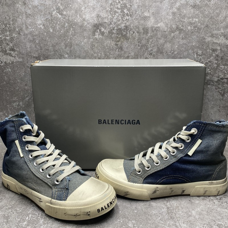 Balenciga Pairs High Top Sneaker In Blue