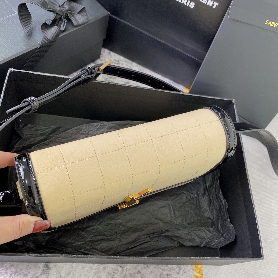 y*l solferino medium satchel in box Sa**t Lau*nt 9.1 x 6.3 x 2.4 inches